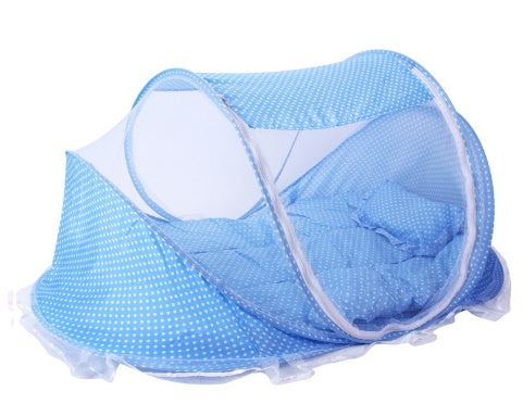 Foldable Baby Bed Net | Mosquito Net With Mattress And Pillow