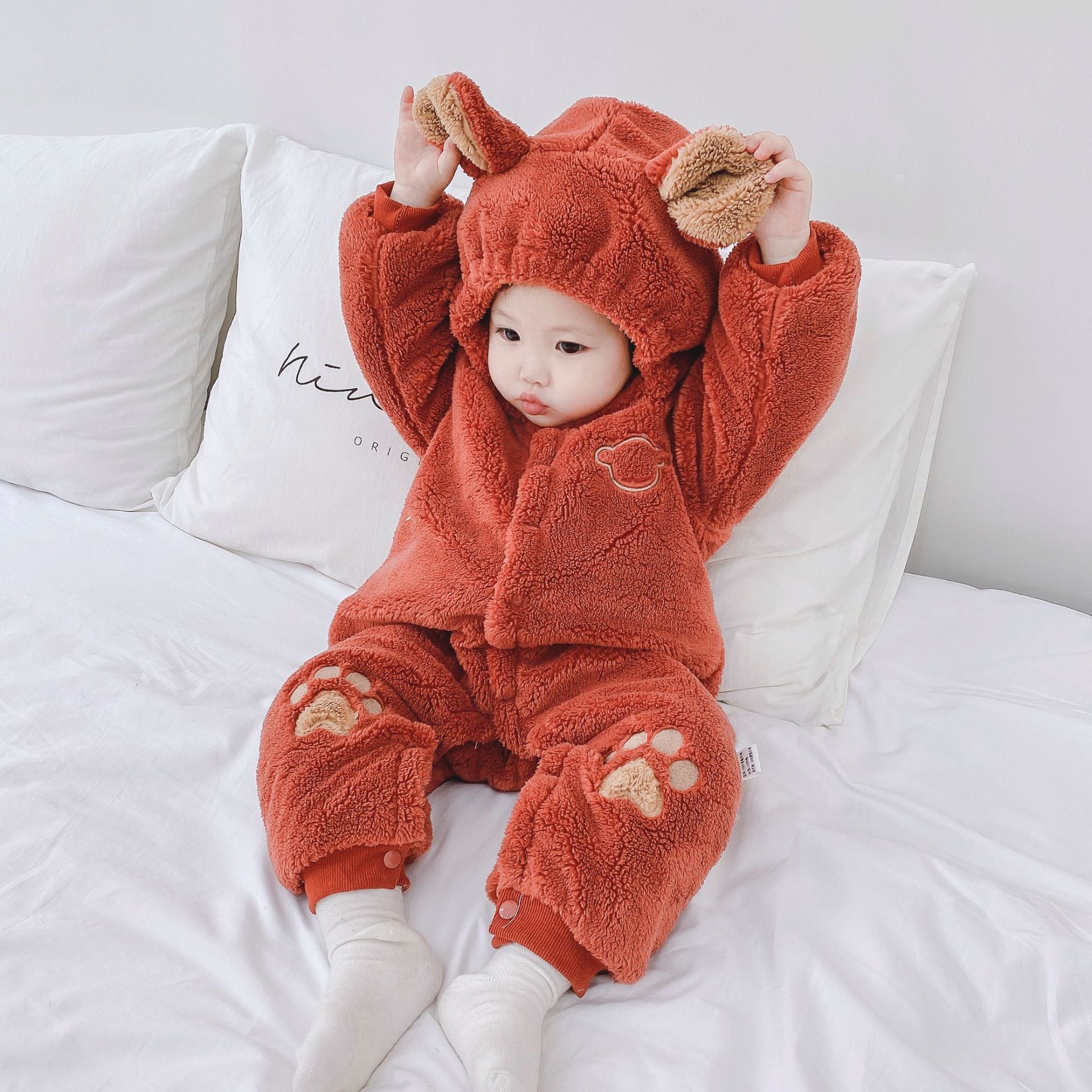 Newborn Baby Onesies | Cozy Rice Velvet Rompers