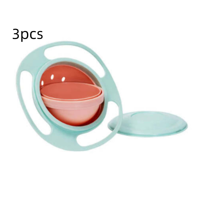 360° Rotating Anti-Spill Baby Balance Bowl - Gyroscopic Design for Mess-Free Feeding