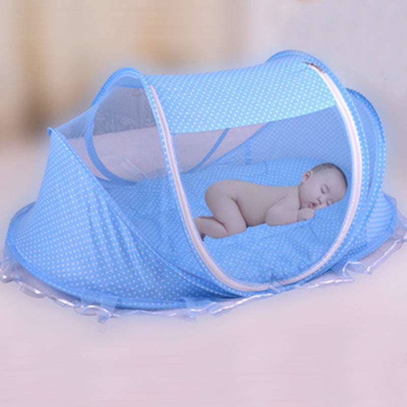 Foldable Baby Bed Net | Mosquito Net With Mattress And Pillow