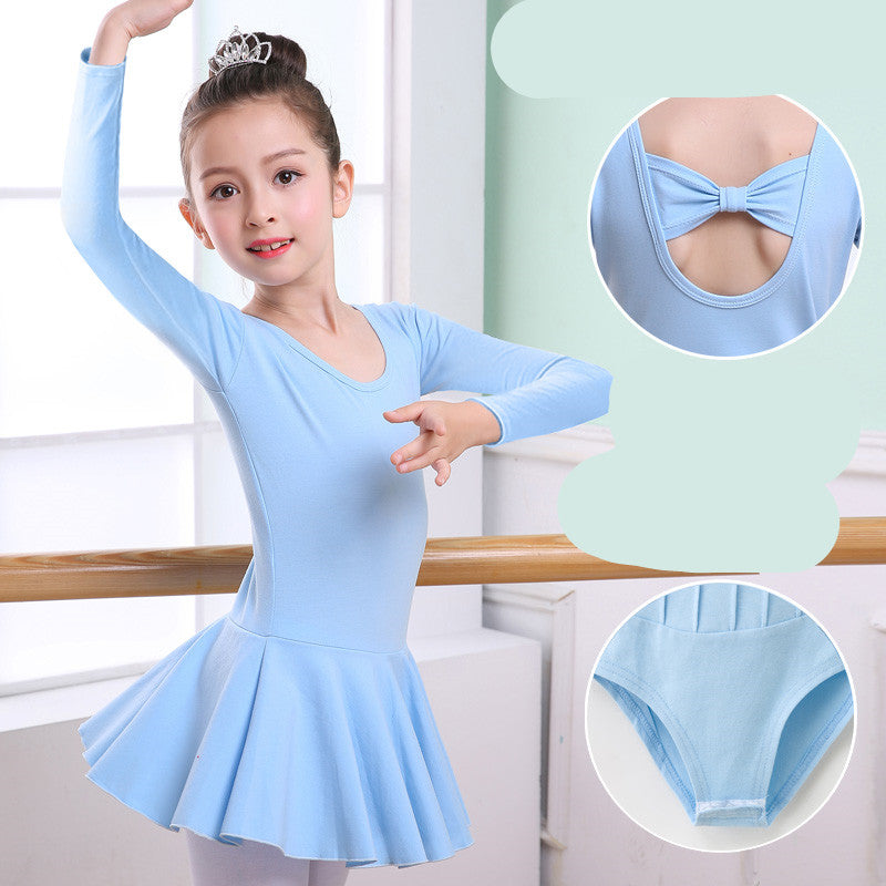 Girls Dance Tutu Dress | Ballet Practice Clothes with Short Sleeves
