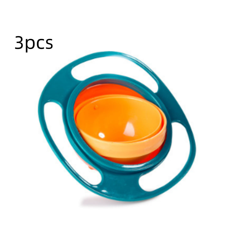 360° Rotating Anti-Spill Baby Balance Bowl - Gyroscopic Design for Mess-Free Feeding