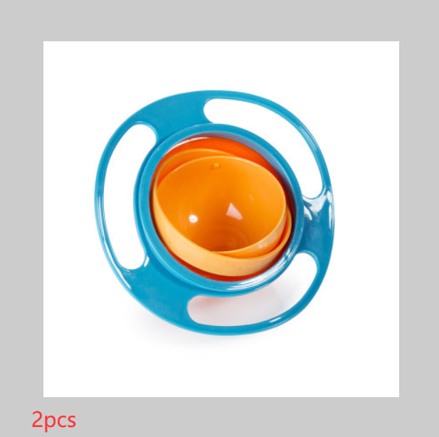 360° Rotating Anti-Spill Baby Balance Bowl - Gyroscopic Design for Mess-Free Feeding