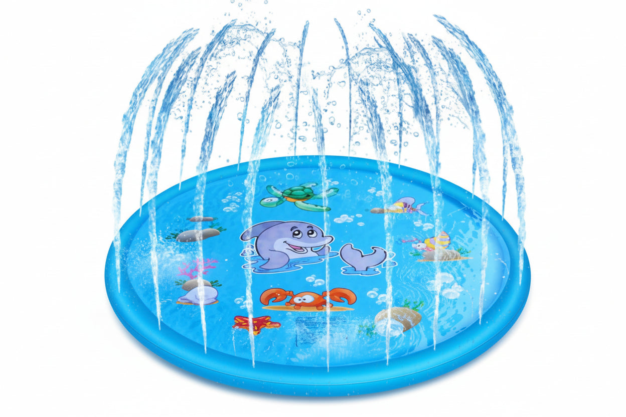 Kids Water Spray Pool Mat | Outdoor Splash Pad for Summer Fun