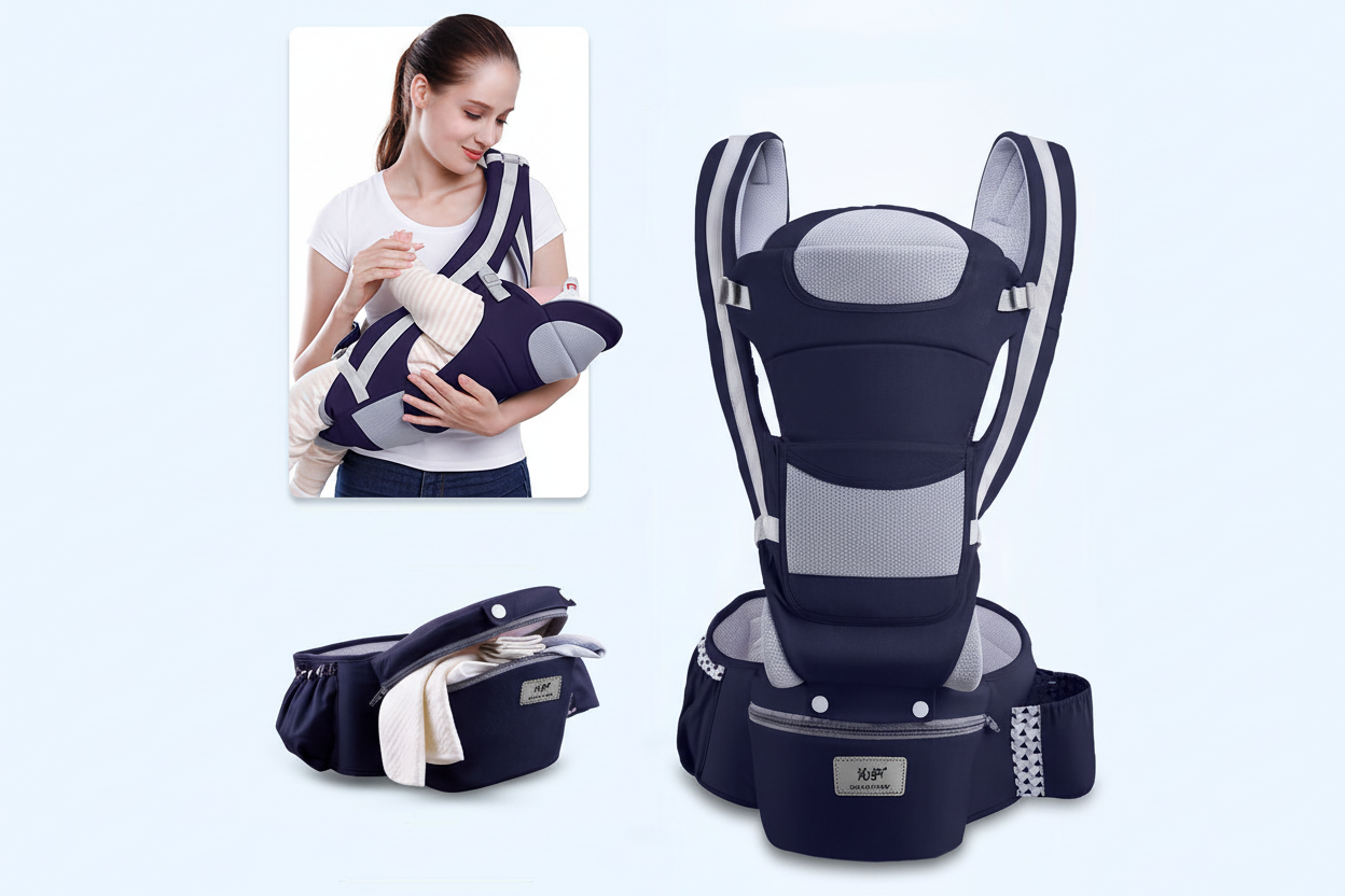 Ergonomic 3-in-1 Baby Carrier | Kangaroo Hip Seat