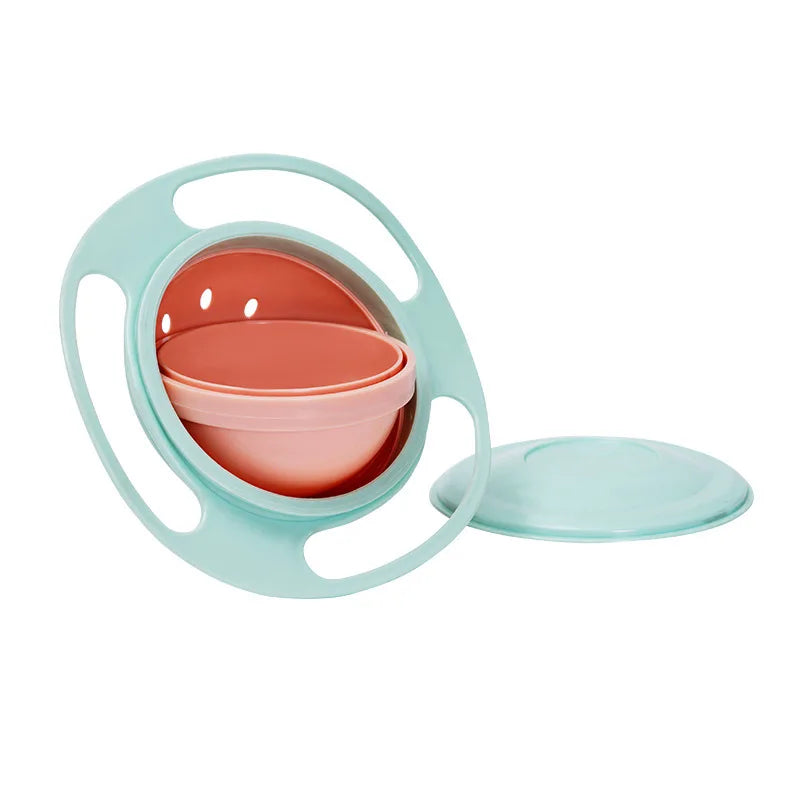 360° Rotating Anti-Spill Baby Balance Bowl - Gyroscopic Design for Mess-Free Feeding
