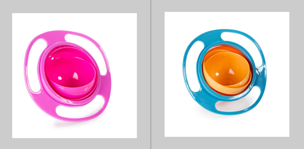 360° Rotating Anti-Spill Baby Balance Bowl - Gyroscopic Design for Mess-Free Feeding