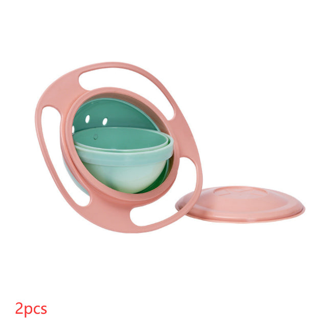 360° Rotating Anti-Spill Baby Balance Bowl - Gyroscopic Design for Mess-Free Feeding