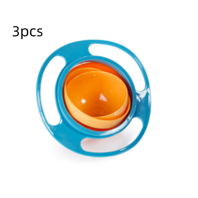 360° Rotating Anti-Spill Baby Balance Bowl - Gyroscopic Design for Mess-Free Feeding
